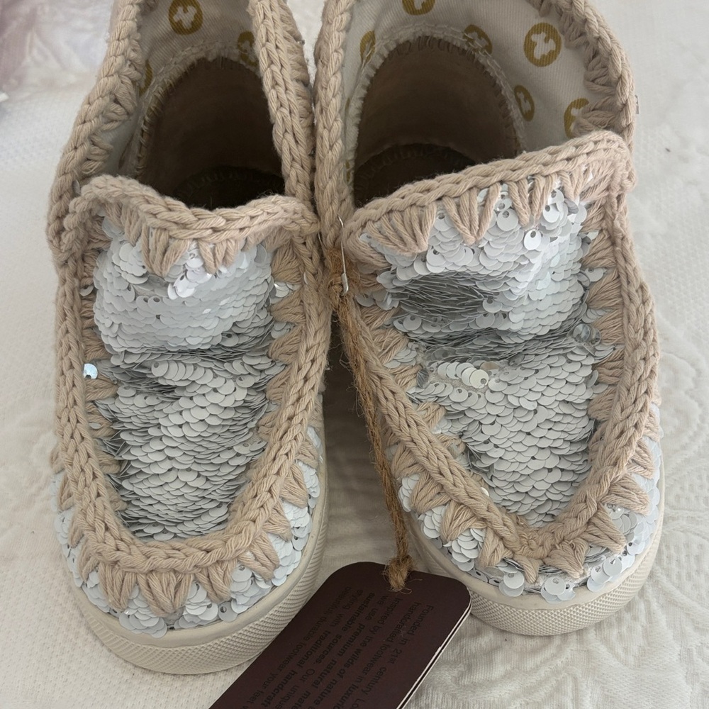 Sequin Embellished NWT MOU boots